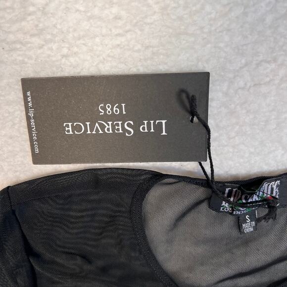 Lip Service Womens Small Gothic Mesh Sheer Top Steampunk Y2K Punk Grunge TAGS - Picture 3 of 7